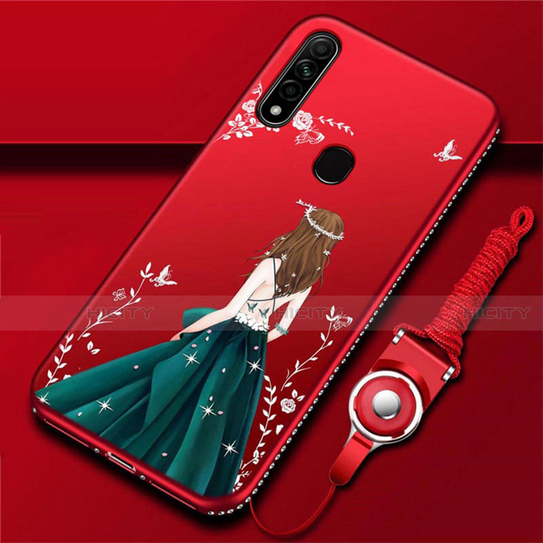 Handyhülle Silikon Hülle Gummi Schutzhülle Flexible Motiv Kleid Mädchen für Oppo A31 Plusfarbig