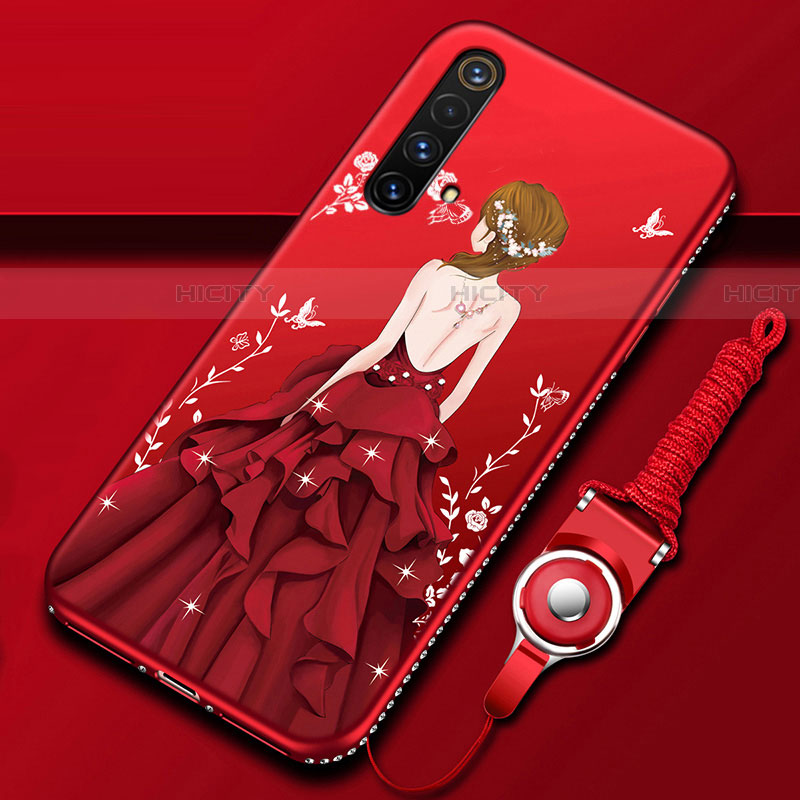 Handyhülle Silikon Hülle Gummi Schutzhülle Flexible Motiv Kleid Mädchen für Realme X50 5G