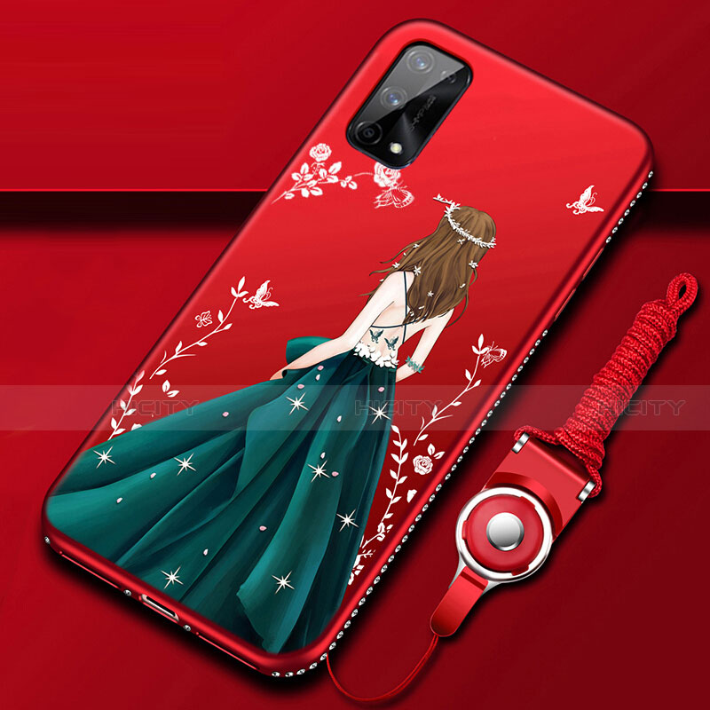 Handyhülle Silikon Hülle Gummi Schutzhülle Flexible Motiv Kleid Mädchen für Realme X7 5G