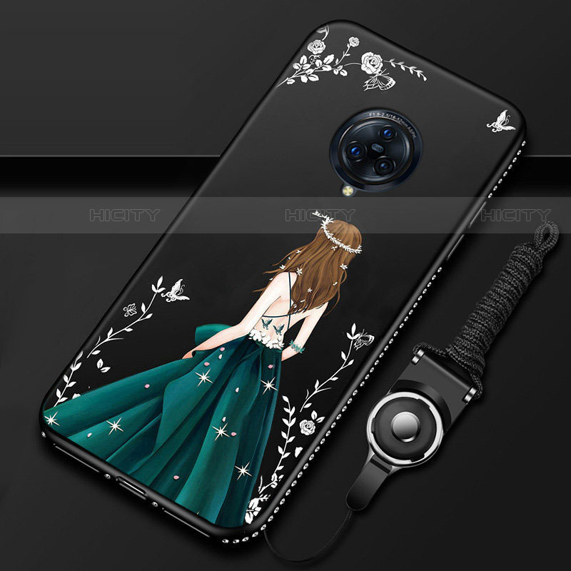 Handyhülle Silikon Hülle Gummi Schutzhülle Flexible Motiv Kleid Mädchen für Vivo Nex 3S