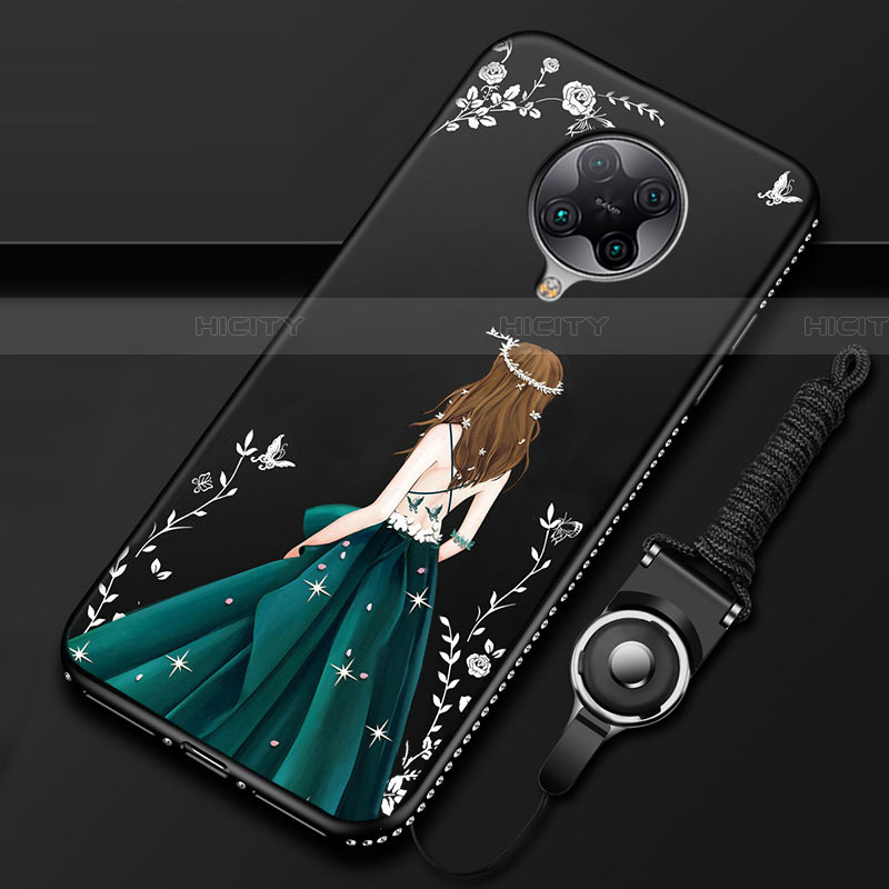 Handyhülle Silikon Hülle Gummi Schutzhülle Flexible Motiv Kleid Mädchen für Xiaomi Poco F2 Pro