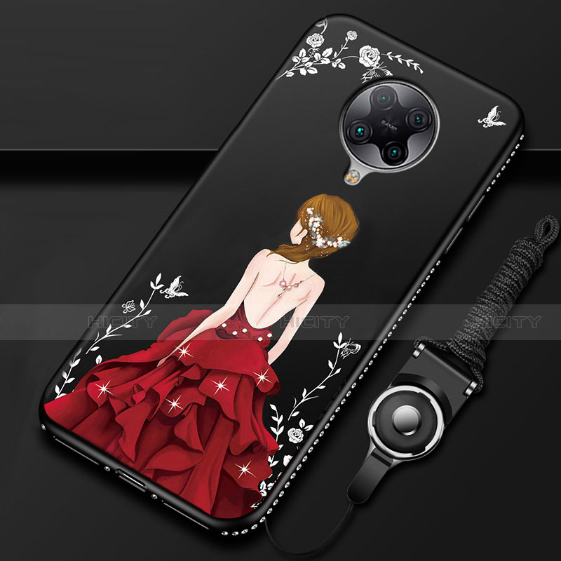 Handyhülle Silikon Hülle Gummi Schutzhülle Flexible Motiv Kleid Mädchen für Xiaomi Redmi K30 Pro Zoom