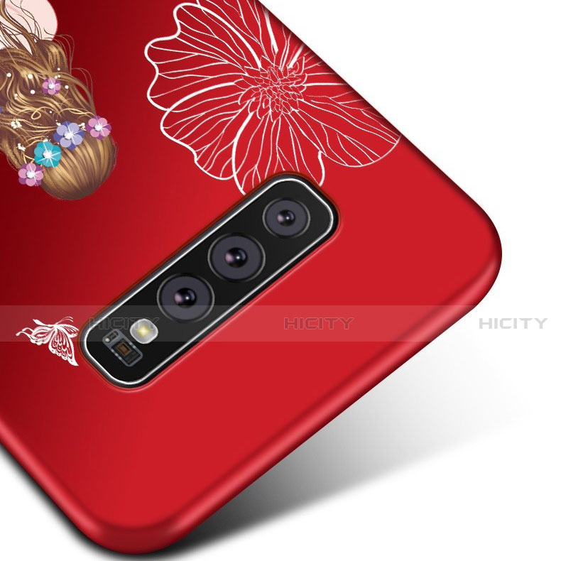 Handyhülle Silikon Hülle Gummi Schutzhülle Flexible Motiv Kleid Mädchen K01 für Samsung Galaxy S10 5G groß