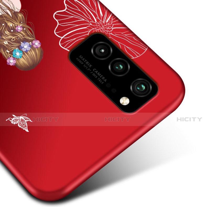 Handyhülle Silikon Hülle Gummi Schutzhülle Flexible Motiv Kleid Mädchen S01 für Huawei Honor V30 Pro 5G