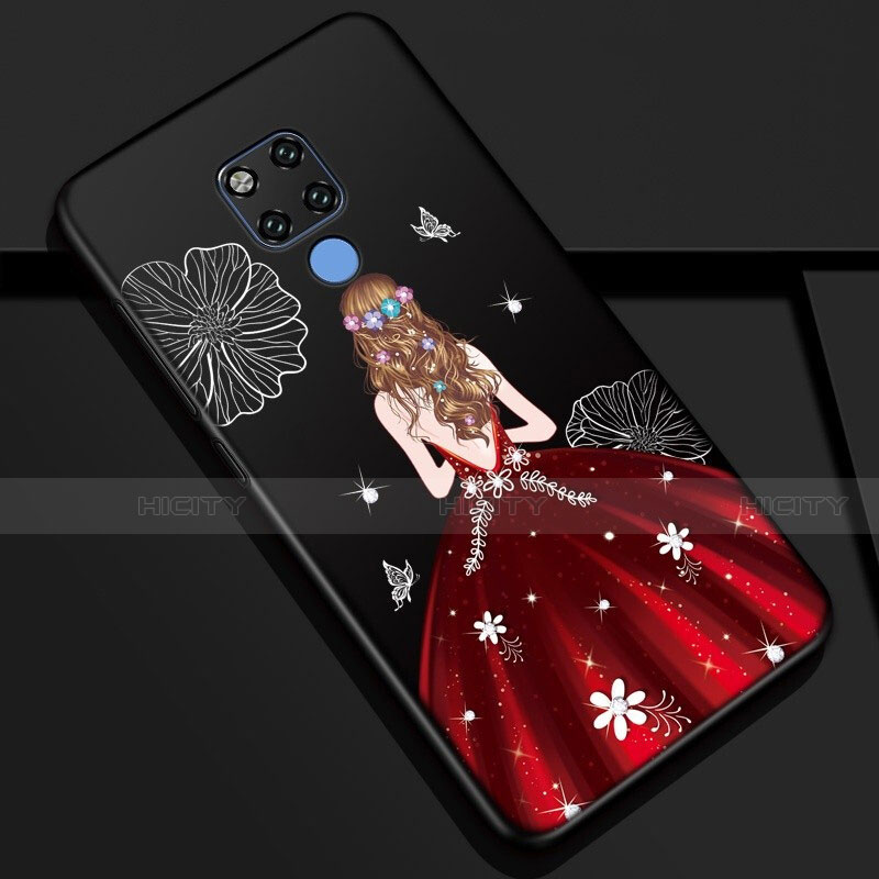 Handyhülle Silikon Hülle Gummi Schutzhülle Flexible Motiv Kleid Mädchen S01 für Huawei Mate 20 X 5G