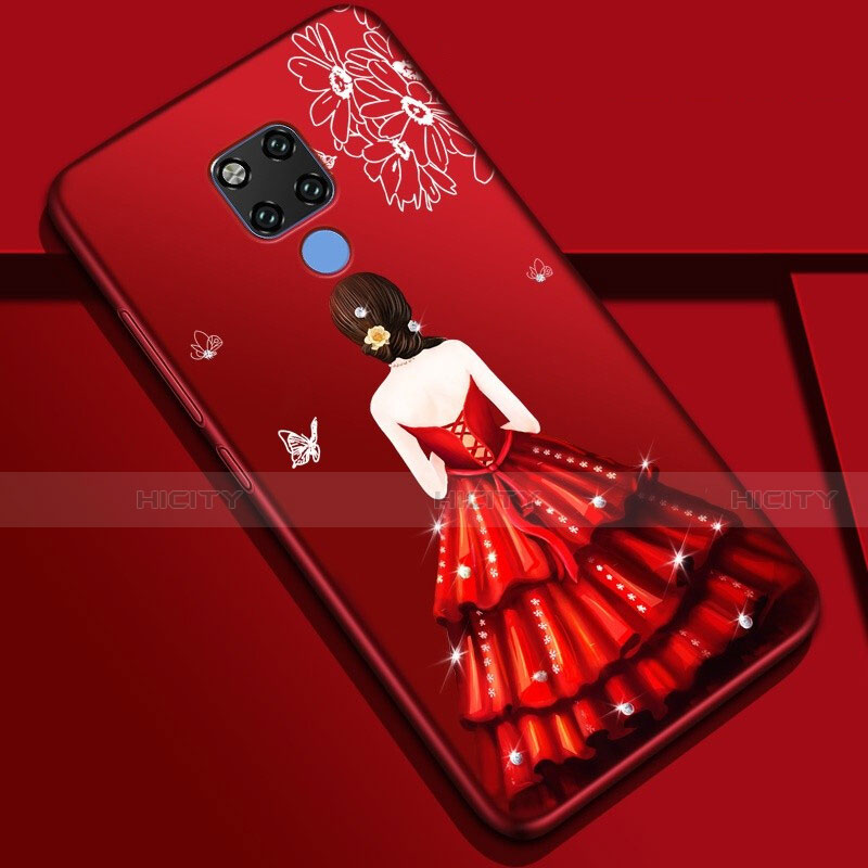 Handyhülle Silikon Hülle Gummi Schutzhülle Flexible Motiv Kleid Mädchen S01 für Huawei Mate 20 X 5G