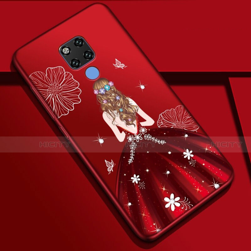 Handyhülle Silikon Hülle Gummi Schutzhülle Flexible Motiv Kleid Mädchen S01 für Huawei Mate 20 X 5G groß