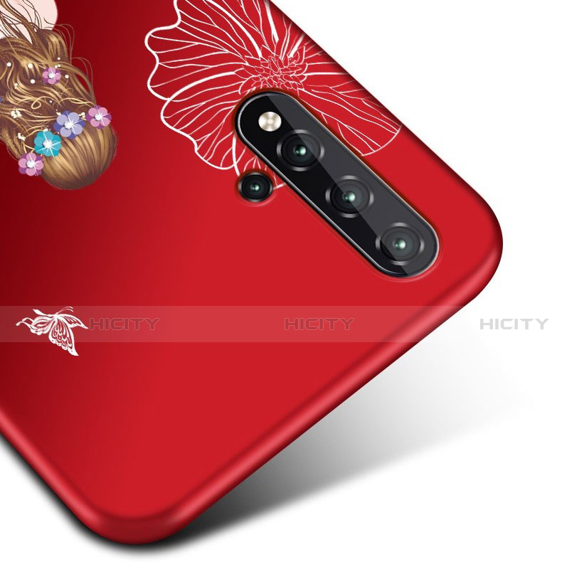 Handyhülle Silikon Hülle Gummi Schutzhülle Flexible Motiv Kleid Mädchen S01 für Huawei Nova 5