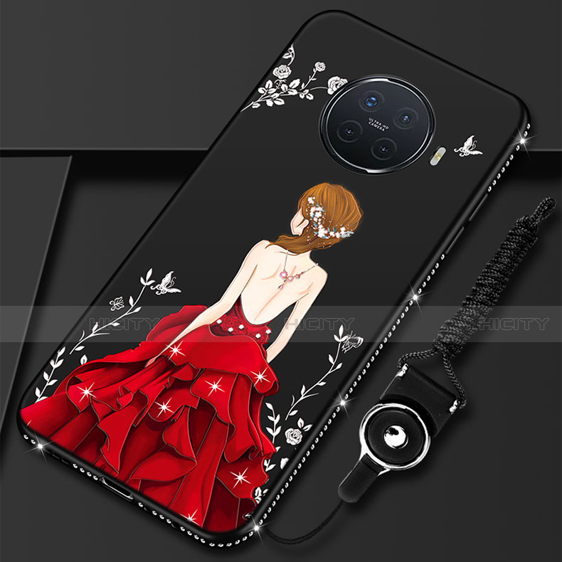 Handyhülle Silikon Hülle Gummi Schutzhülle Flexible Motiv Kleid Mädchen S01 für Oppo Ace2 groß