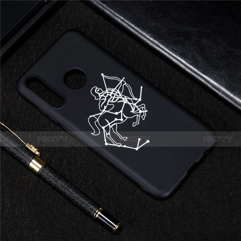 Handyhülle Silikon Hülle Gummi Schutzhülle Konstellation S10 für Huawei P30 Lite New Edition Schwarz