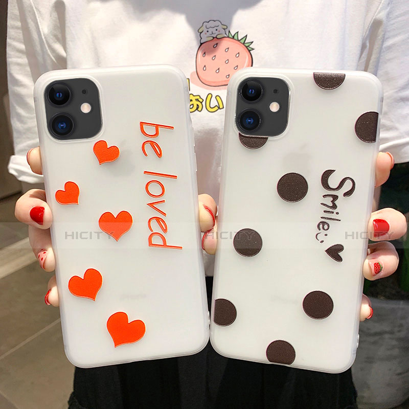 Handyhülle Silikon Hülle Gummi Schutzhülle Liebe Herz S02 für Apple iPhone 11 groß