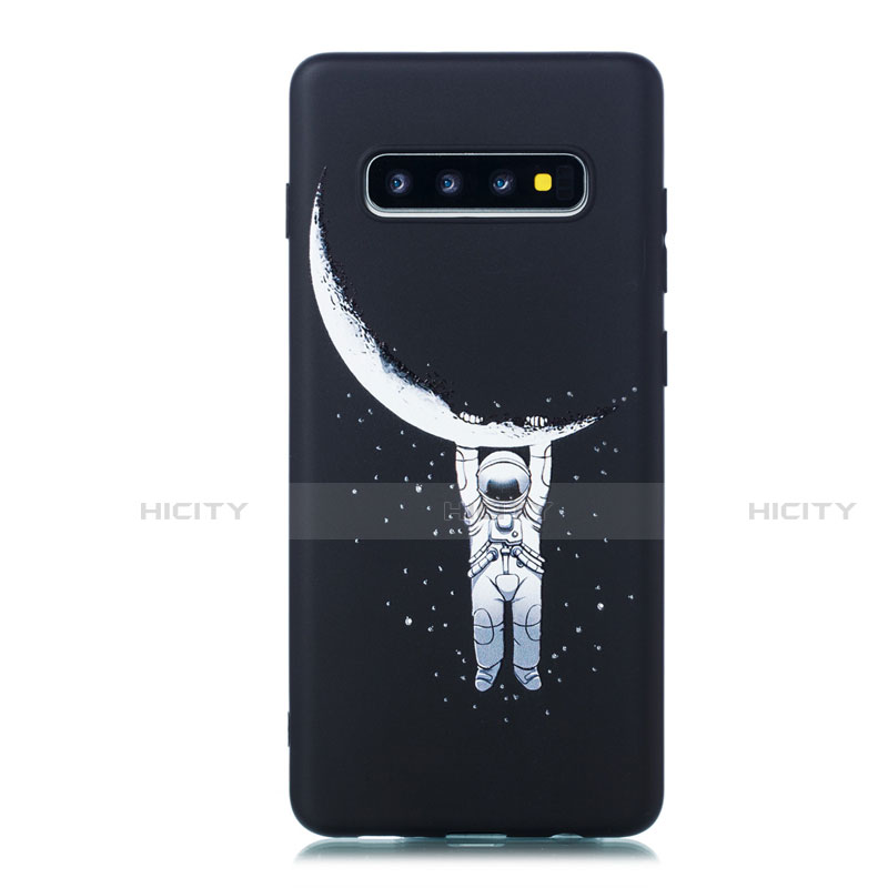 Handyhülle Silikon Hülle Gummi Schutzhülle Modisch Muster für Samsung Galaxy S10 5G Schwarz