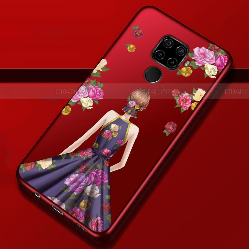 Handyhülle Silikon Hülle Gummi Schutzhülle Motiv Kleid Mädchen für Huawei Nova 5i Pro groß