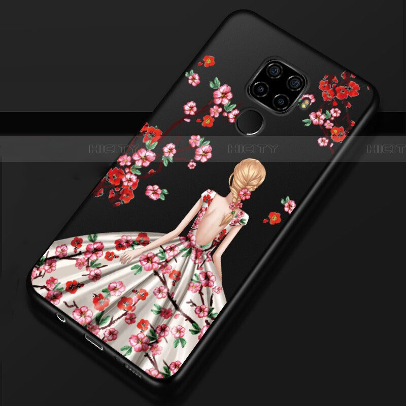 Handyhülle Silikon Hülle Gummi Schutzhülle Motiv Kleid Mädchen für Huawei Nova 5i Pro Braun Plus