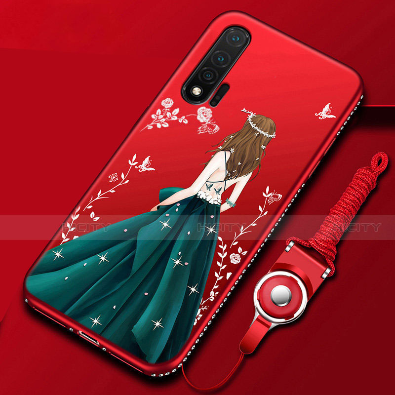 Handyhülle Silikon Hülle Gummi Schutzhülle Motiv Kleid Mädchen für Huawei Nova 6