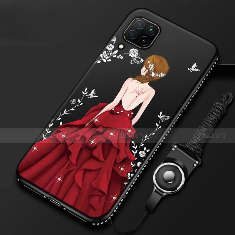 Handyhülle Silikon Hülle Gummi Schutzhülle Motiv Kleid Mädchen für Huawei Nova 6 SE groß