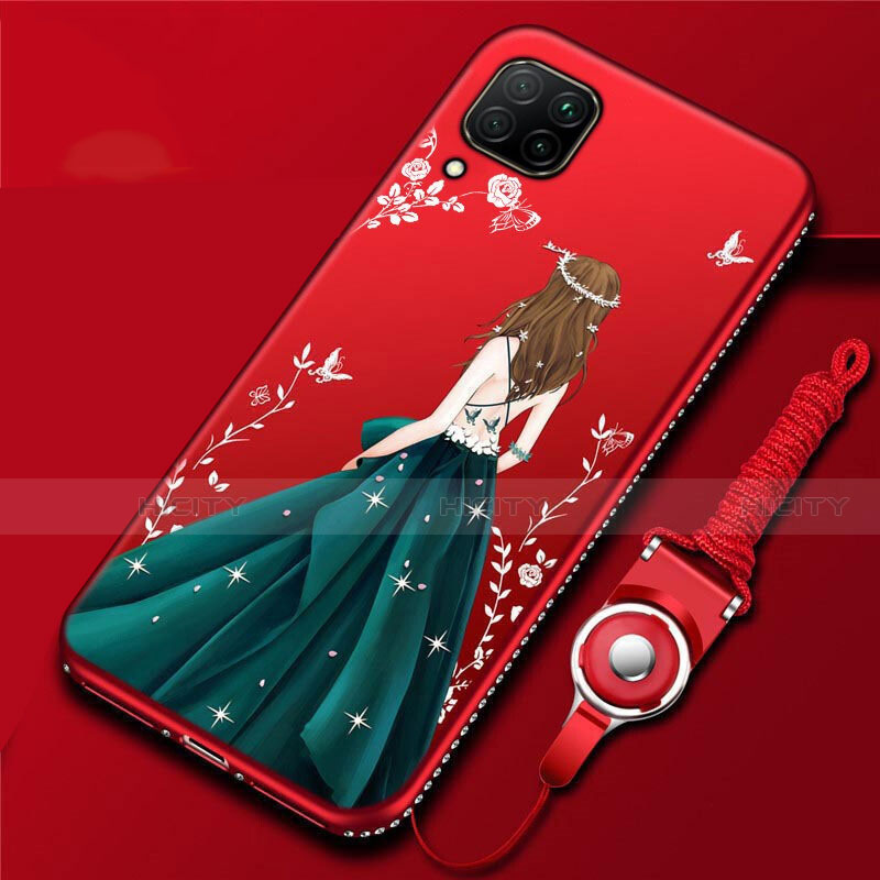 Handyhülle Silikon Hülle Gummi Schutzhülle Motiv Kleid Mädchen für Huawei Nova 6 SE groß