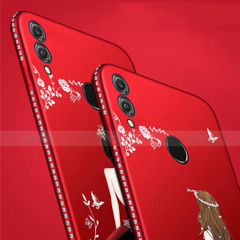 Handyhülle Silikon Hülle Gummi Schutzhülle Motiv Kleid Mädchen für Huawei P Smart (2019)