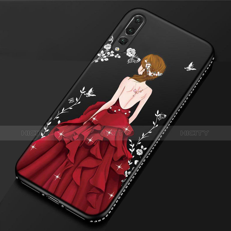 Handyhülle Silikon Hülle Gummi Schutzhülle Motiv Kleid Mädchen für Huawei P20 Pro