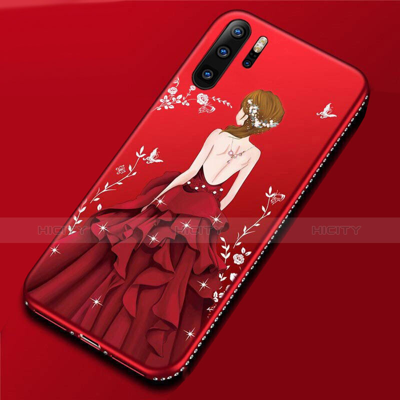 Handyhülle Silikon Hülle Gummi Schutzhülle Motiv Kleid Mädchen für Huawei P30 Pro New Edition