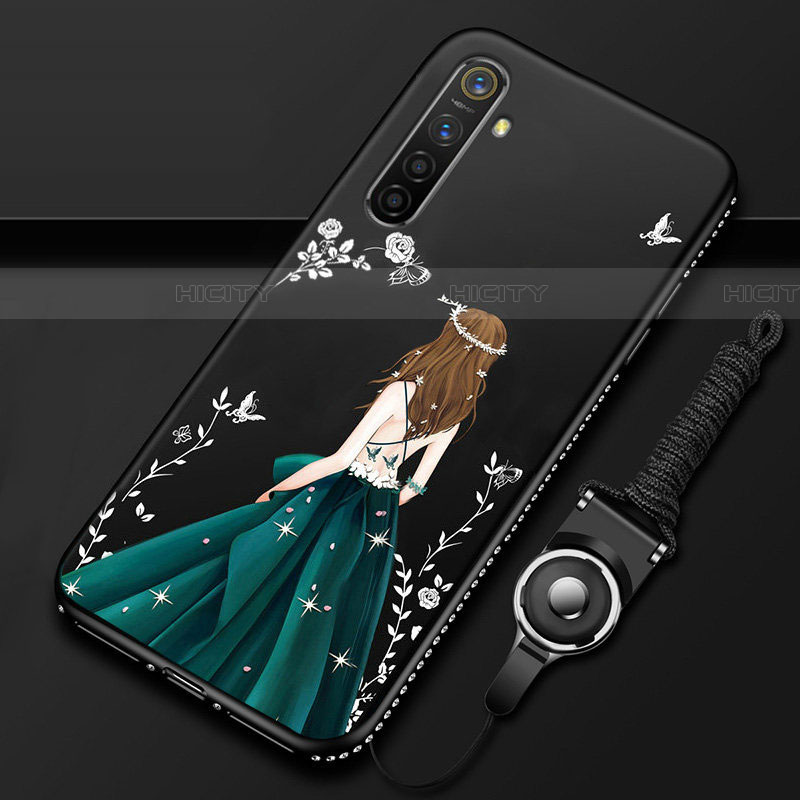 Handyhülle Silikon Hülle Gummi Schutzhülle Motiv Kleid Mädchen für Oppo K5 groß