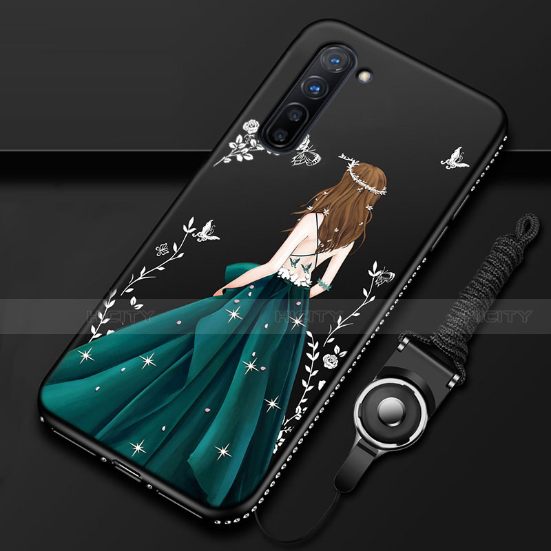 Handyhülle Silikon Hülle Gummi Schutzhülle Motiv Kleid Mädchen für Oppo K7 5G