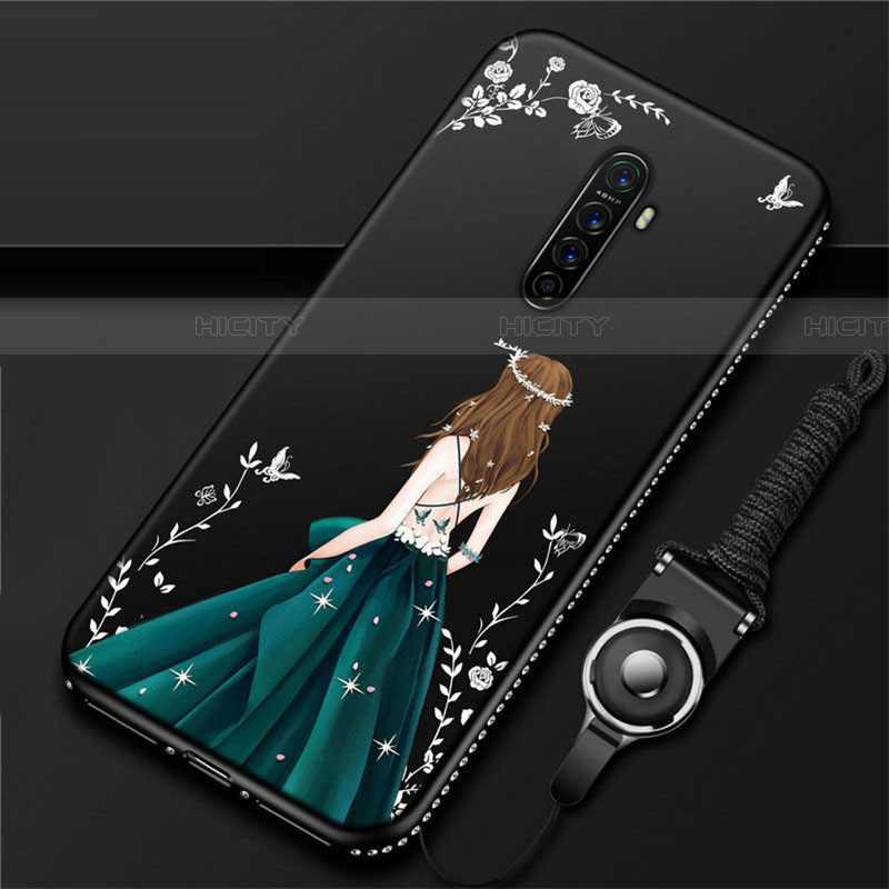 Handyhülle Silikon Hülle Gummi Schutzhülle Motiv Kleid Mädchen für Oppo Reno Ace Grün