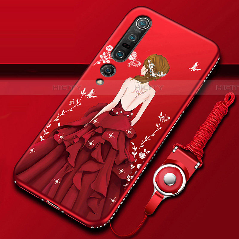 Handyhülle Silikon Hülle Gummi Schutzhülle Motiv Kleid Mädchen für Xiaomi Mi 10 Pro