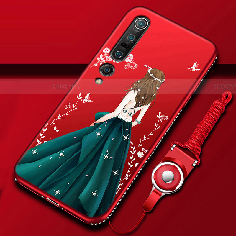 Handyhülle Silikon Hülle Gummi Schutzhülle Motiv Kleid Mädchen für Xiaomi Mi 10 Pro