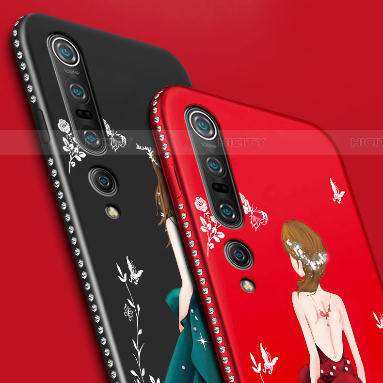 Handyhülle Silikon Hülle Gummi Schutzhülle Motiv Kleid Mädchen für Xiaomi Mi 10 Pro