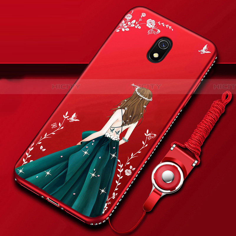 Handyhülle Silikon Hülle Gummi Schutzhülle Motiv Kleid Mädchen für Xiaomi Redmi 8A