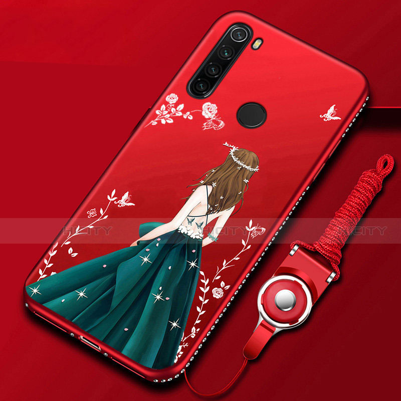 Handyhülle Silikon Hülle Gummi Schutzhülle Motiv Kleid Mädchen für Xiaomi Redmi Note 8 (2021) groß