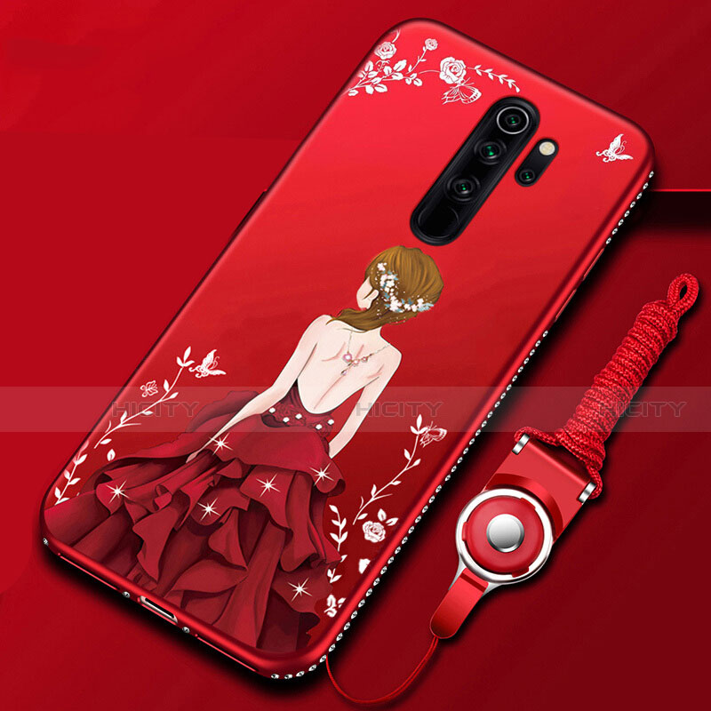 Handyhülle Silikon Hülle Gummi Schutzhülle Motiv Kleid Mädchen für Xiaomi Redmi Note 8 Pro