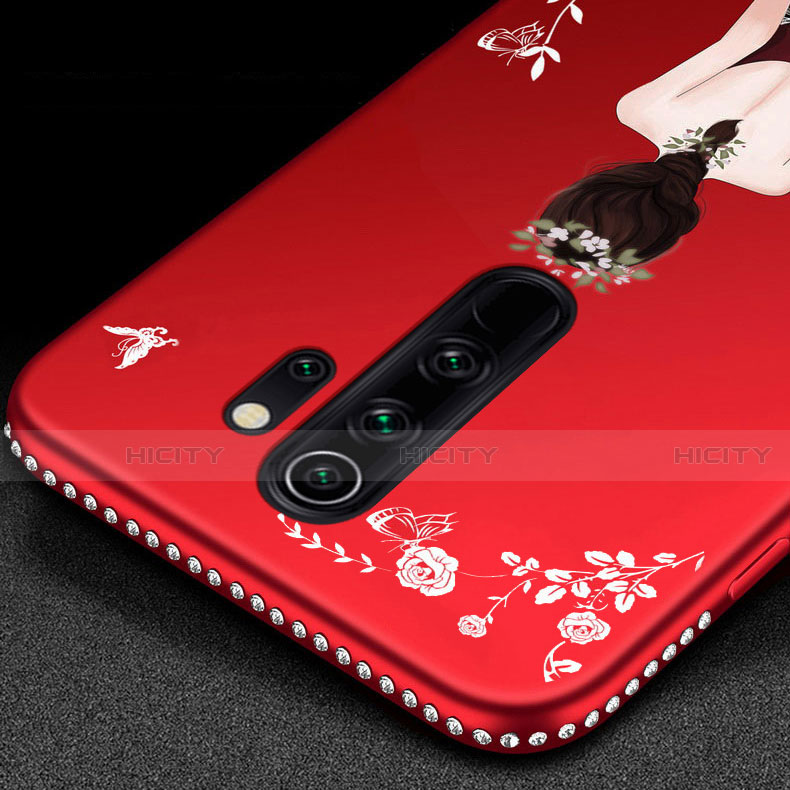 Handyhülle Silikon Hülle Gummi Schutzhülle Motiv Kleid Mädchen für Xiaomi Redmi Note 8 Pro