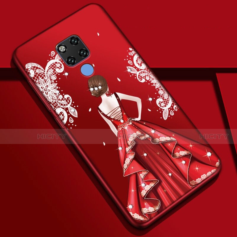 Handyhülle Silikon Hülle Gummi Schutzhülle Motiv Kleid Mädchen K01 für Huawei Mate 20 Plusfarbig