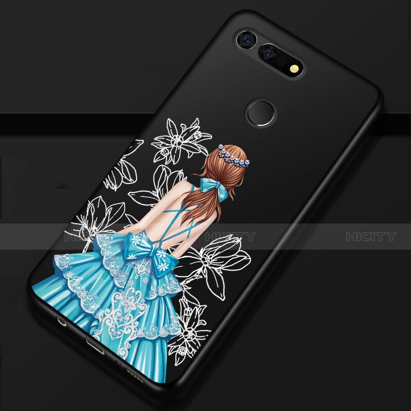 Handyhülle Silikon Hülle Gummi Schutzhülle Motiv Kleid Mädchen K02 für Huawei Honor V20