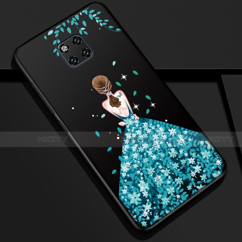 Handyhülle Silikon Hülle Gummi Schutzhülle Motiv Kleid Mädchen K02 für Huawei Mate 20 Pro Grün Plus