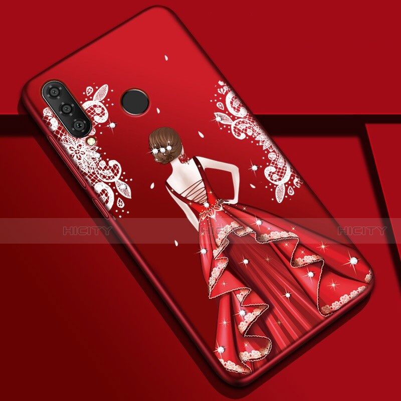 Handyhülle Silikon Hülle Gummi Schutzhülle Motiv Kleid Mädchen K03 für Huawei Nova 4e