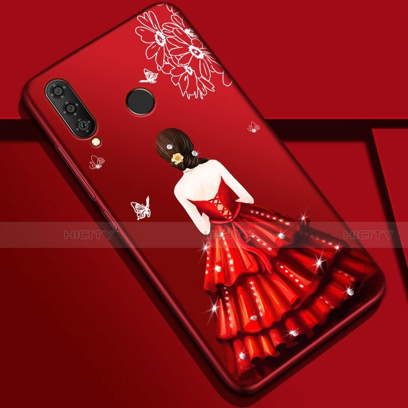 Handyhülle Silikon Hülle Gummi Schutzhülle Motiv Kleid Mädchen K03 für Huawei Nova 4e