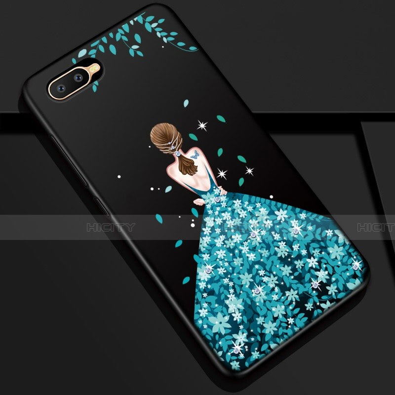 Handyhülle Silikon Hülle Gummi Schutzhülle Motiv Kleid Mädchen M04 für Oppo K1