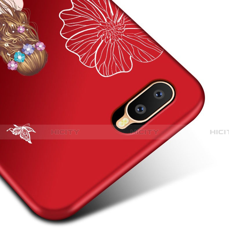 Handyhülle Silikon Hülle Gummi Schutzhülle Motiv Kleid Mädchen M04 für Oppo K1