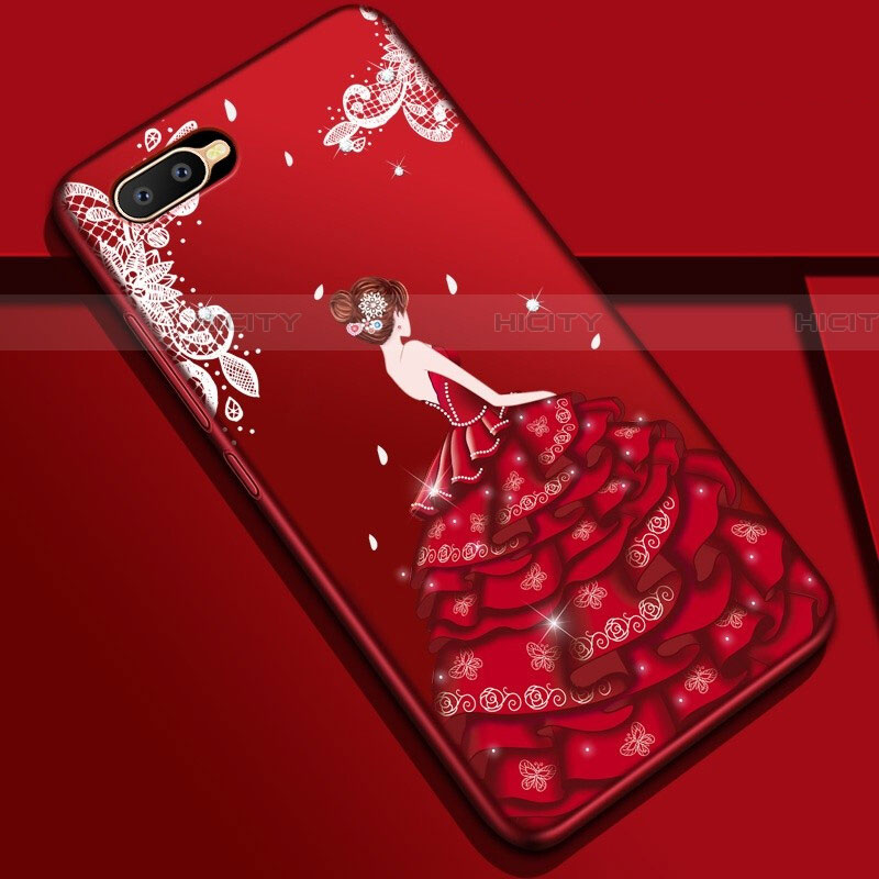 Handyhülle Silikon Hülle Gummi Schutzhülle Motiv Kleid Mädchen M04 für Oppo RX17 Neo groß