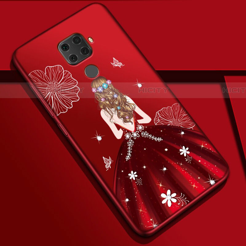 Handyhülle Silikon Hülle Gummi Schutzhülle Motiv Kleid Mädchen S01 für Huawei Mate 30 Lite