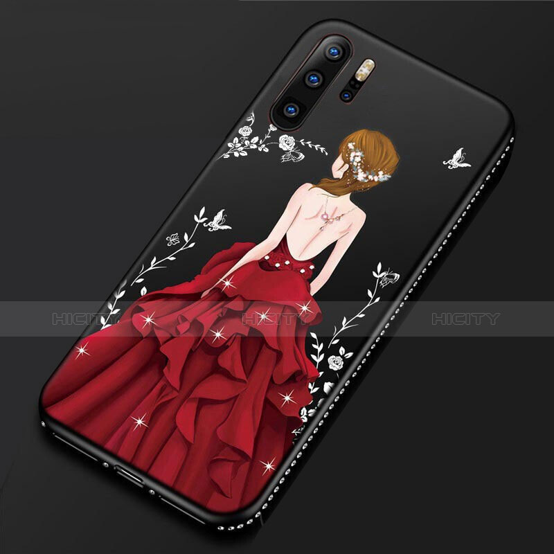 Handyhülle Silikon Hülle Gummi Schutzhülle Motiv Kleid Mädchen S01 für Huawei P30 Pro New Edition