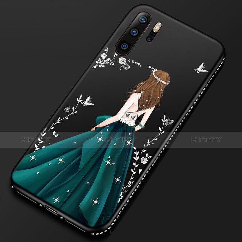 Handyhülle Silikon Hülle Gummi Schutzhülle Motiv Kleid Mädchen S01 für Huawei P30 Pro New Edition