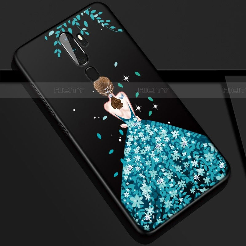 Handyhülle Silikon Hülle Gummi Schutzhülle Motiv Kleid Mädchen S01 für Oppo A11 groß