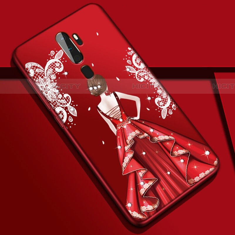 Handyhülle Silikon Hülle Gummi Schutzhülle Motiv Kleid Mädchen S01 für Oppo A11