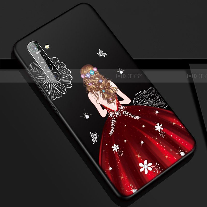 Handyhülle Silikon Hülle Gummi Schutzhülle Motiv Kleid Mädchen S01 für Oppo K5 groß