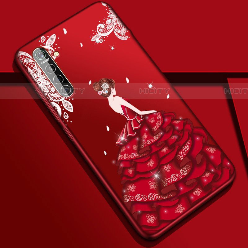 Handyhülle Silikon Hülle Gummi Schutzhülle Motiv Kleid Mädchen S01 für Oppo K5