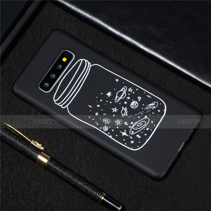 Handyhülle Silikon Hülle Gummi Schutzhülle Sternenhimmel für Samsung Galaxy S10 Plus